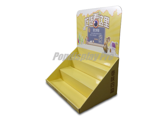 Shelf PDQ Tray PDQ Display Boxes 3 Tiers Separating Merchandises For Snack Foods