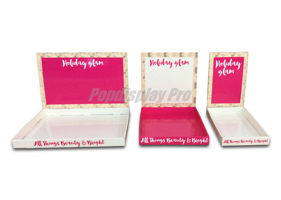 Walmart Paper PDQ Tray Display Stylish For  Holiday Glam Cosmetics