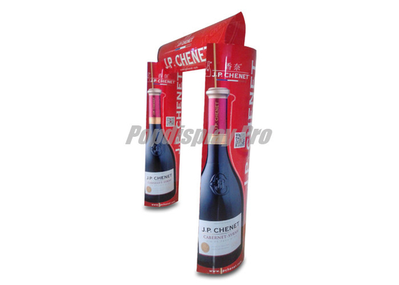 Promotional Paper Flooring Standee Display Large Arche for Red Wine JPC