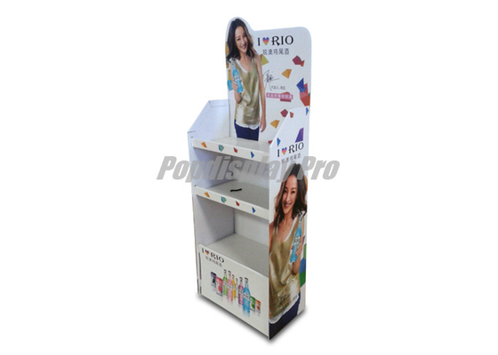 Creative Cardboard Shelf Display , Party Cocktail Drinks Cardboard Point Of Sale Display Stands