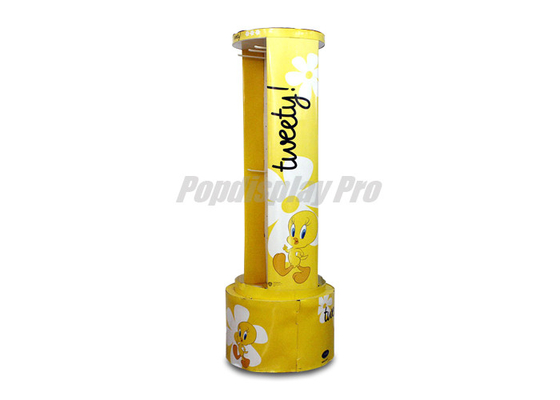 Rigid Recyclable Cardboard Merchandising Displays Round Base With 40 Hooks