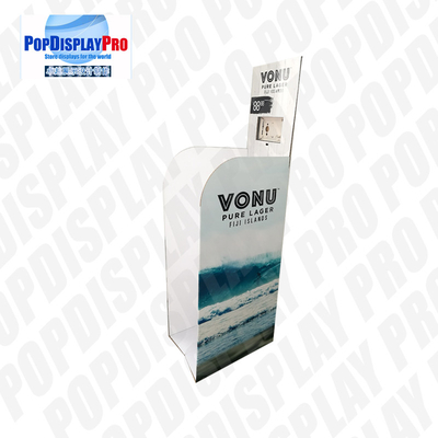 Single Wall 32 ECT B Flute Paper Retail Dump Bins Cardboard For Promoting FUJI Purified Water