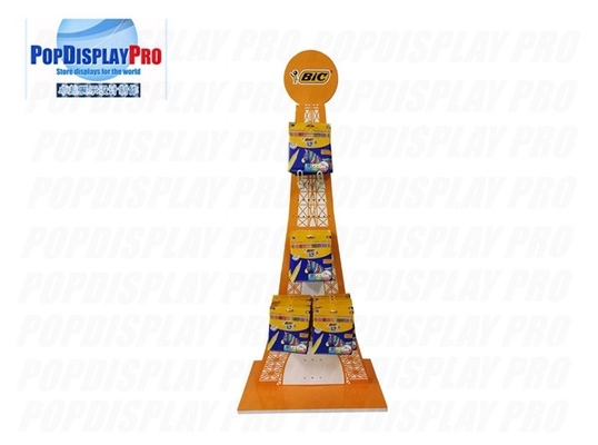12 Hooks Corrugated Cardboard Hook Display 2 Sided Eiffel Tower Shaped Durable